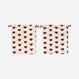 Reusable cotton gift bags with hearts - 2 pcs Office Flying Tiger Copenhagen 