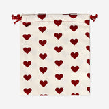 Reusable cotton gift bags with hearts - 2 pcs Office Flying Tiger Copenhagen 