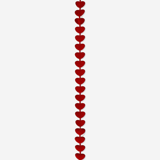 Ribbon as small red hearts - 2 m