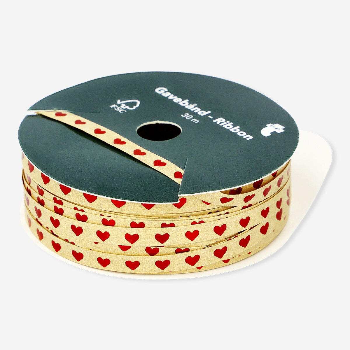 Ribbon with Red Foil Hearts - 30 m Party Flying Tiger Copenhagen 