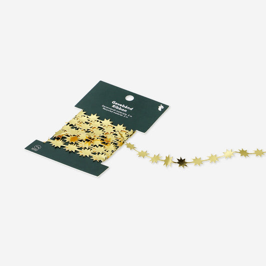 Ribbon with small gold stars - 2 m