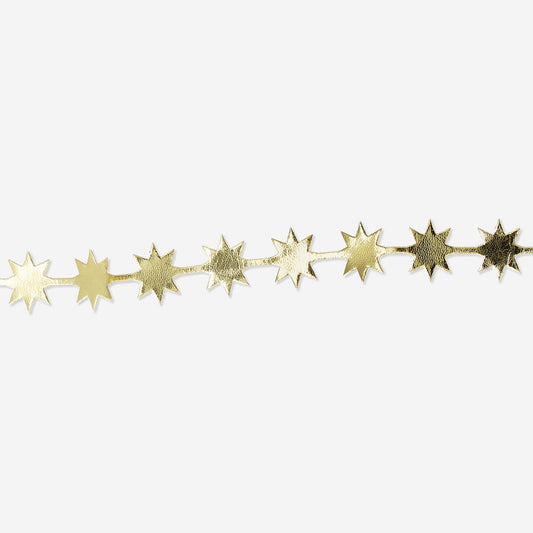 Ribbon with small gold stars - 2 m