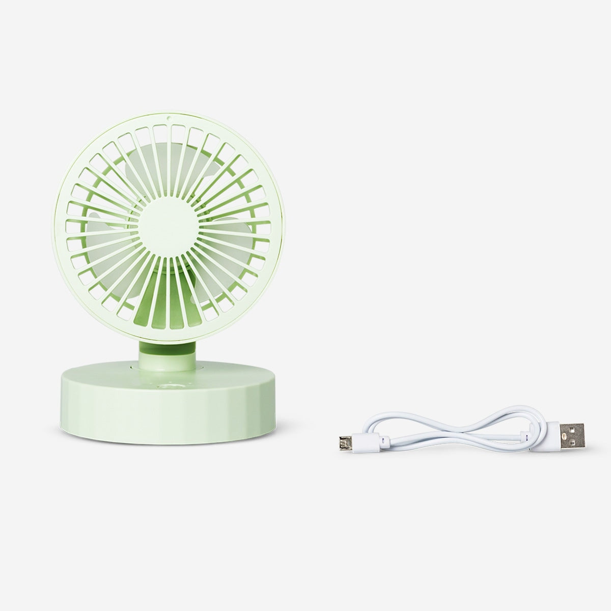 Green Rotating Desktop Fan – Rechargeable & Stylish Cooling