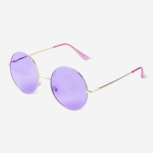 Lunettes de soleil rondes et violettes