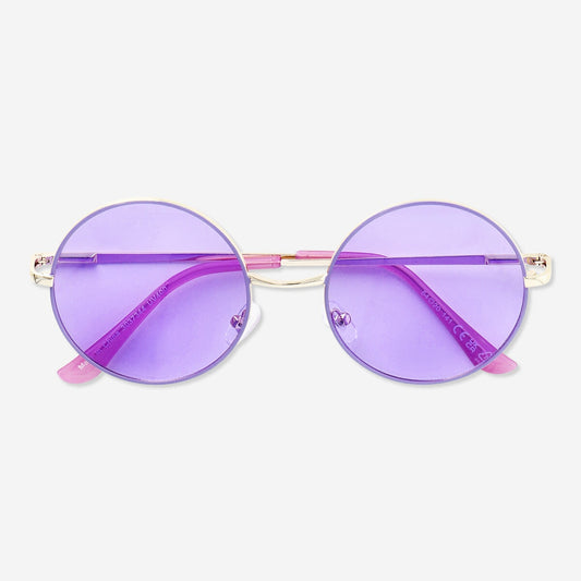 Lunettes de soleil rondes et violettes