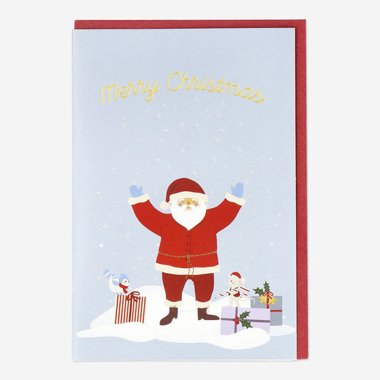 Cartes de Noël du Père Noël avec enveloppes - 5 pcs