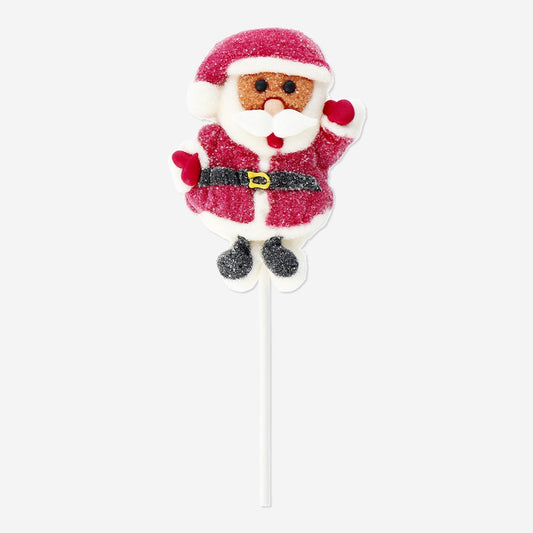 Kerstman marshmallow op een stokje - Aardbeismaak