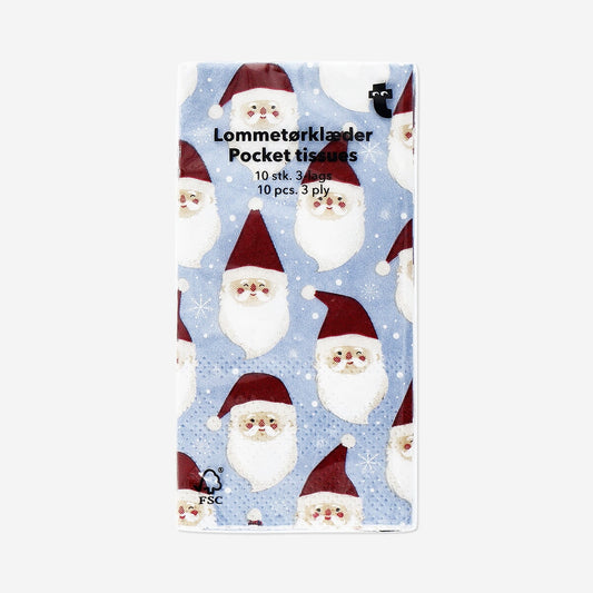 Santa pocket tissues - 10 pcs