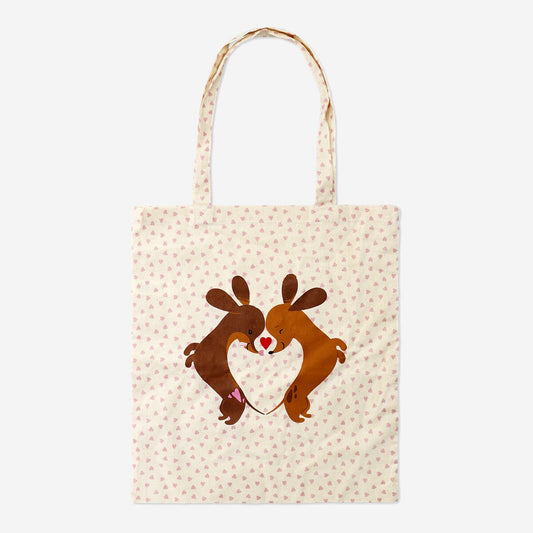 Sausage dog tote bag