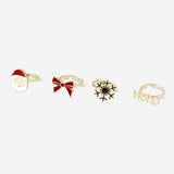 Set of Adjustable Christmas Rings in Giftbox - 4 pcs Personal care Flying Tiger Copenhagen 