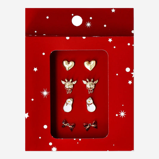 Set of Christmas earrings - 4 pairs