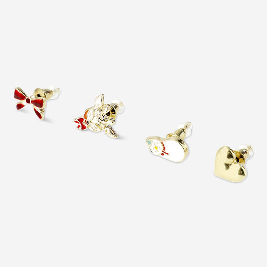 Lot de boucles d'oreilles de Noël - 4 paires