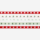 Set of Cotton Ribbon with Hollies and Christmas Trees - 5 pcs Party Flying Tiger Copenhagen 