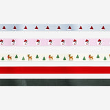 Set of Cotton Ribbon with Santa and Reindeers - 5 pcs Party Flying Tiger Copenhagen 