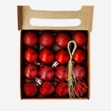 Set of Red Christmas Baubles - 16 pcs Home Flying Tiger Copenhagen 