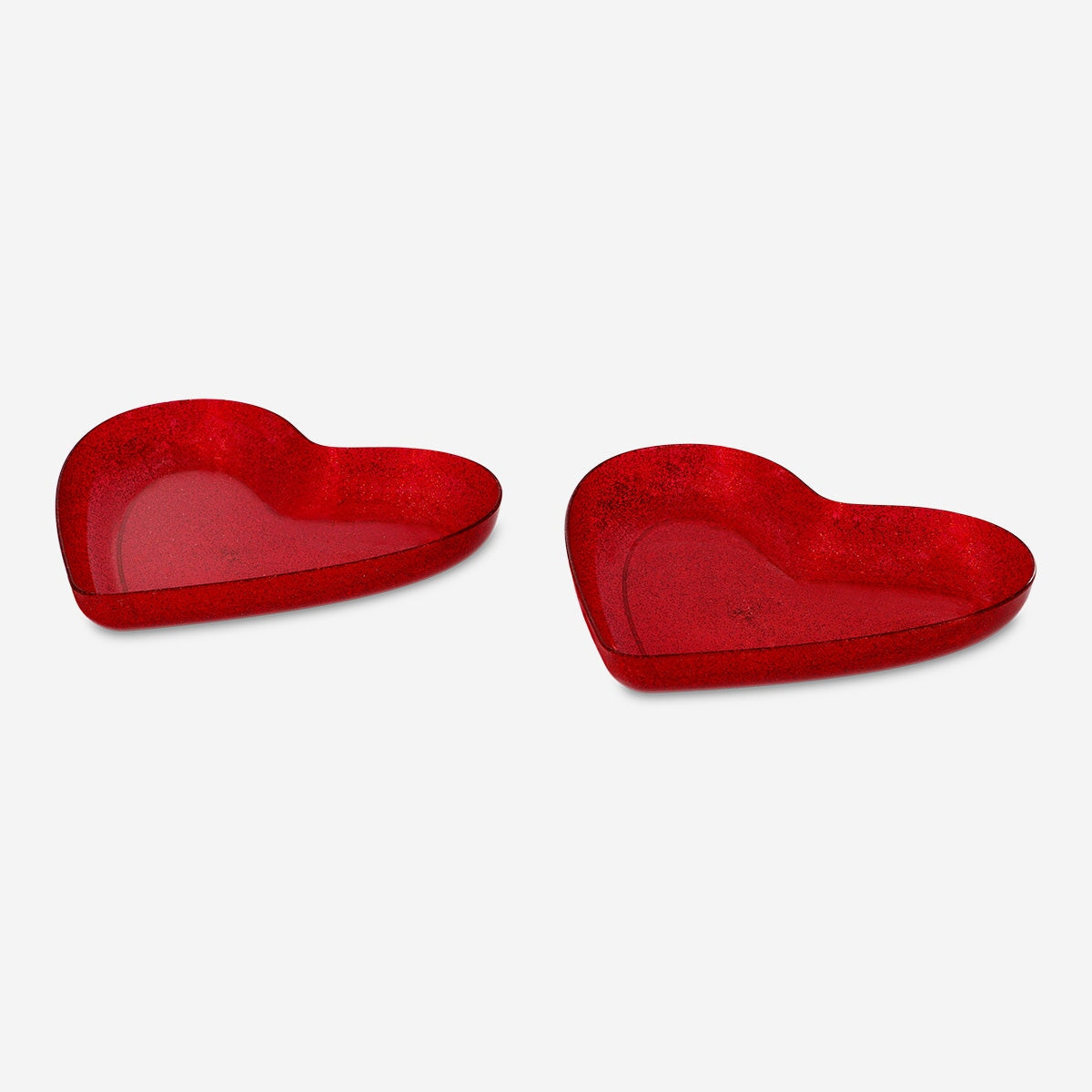 Set of red heart shaped plates - 2 pcs Party Flying Tiger Copenhagen 