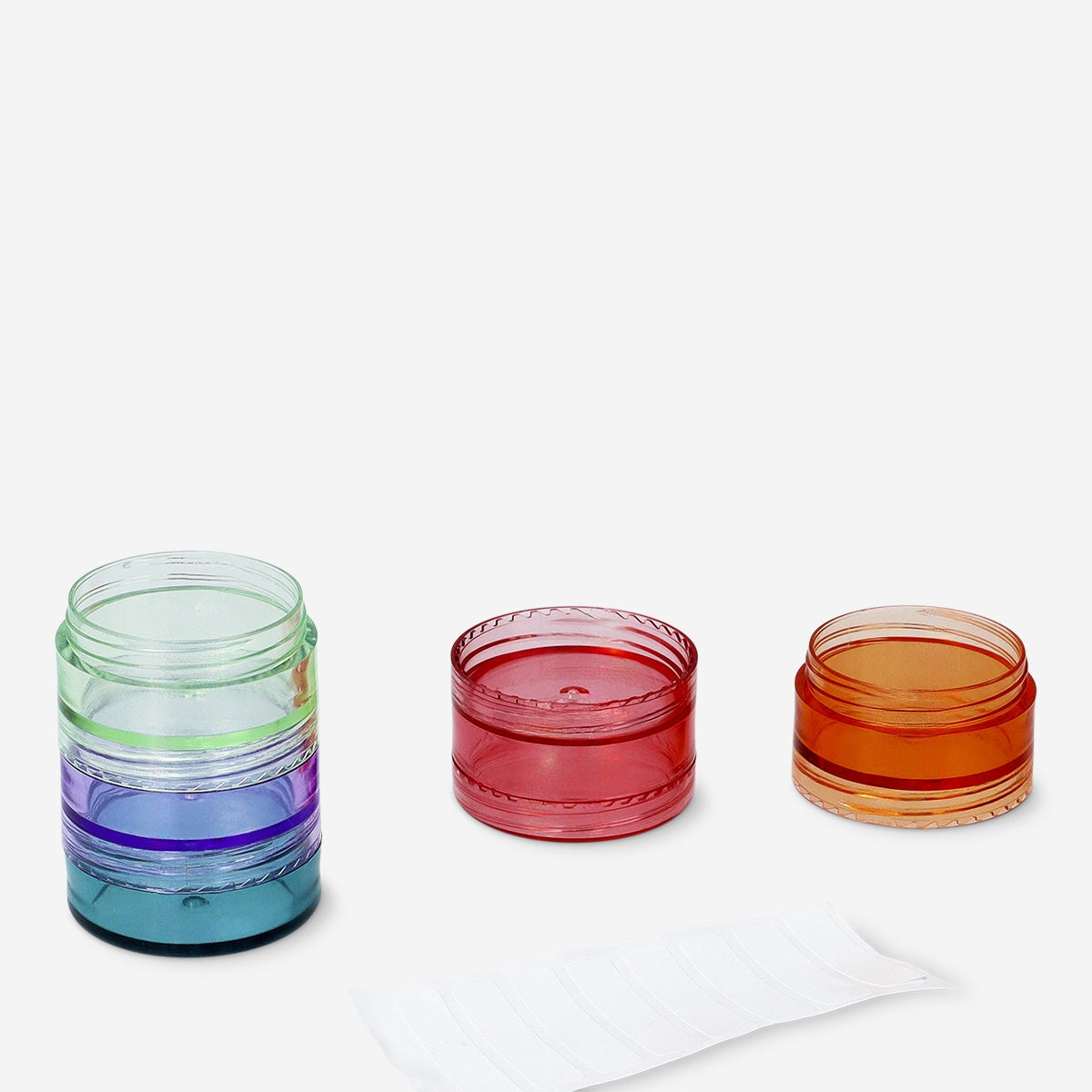 Set of stackable jars for travel - 5 pcs Personal care Flying Tiger Copenhagen 