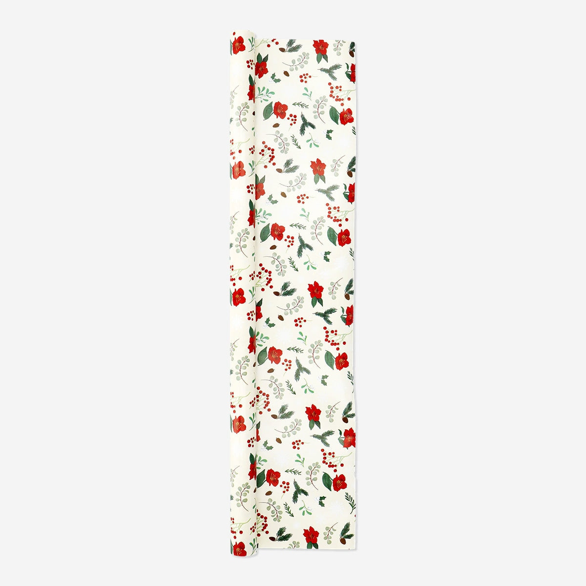 Set of Wrapping Paper with Christmas Flowers - 3 pcs Party Flying Tiger Copenhagen 