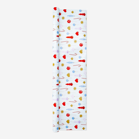 Ensemble de Papier cadeau avec motifs de Noël - 3 pcs