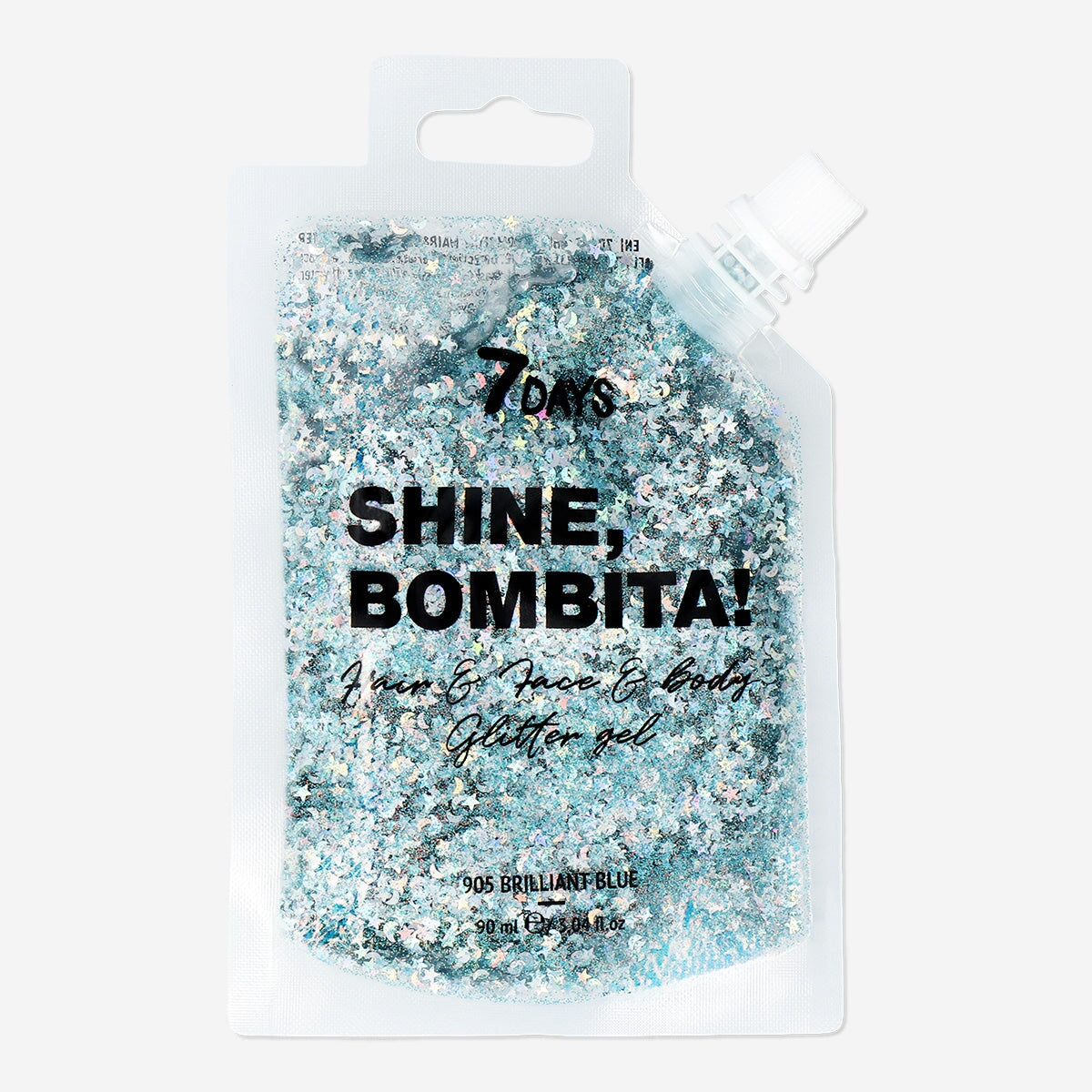 Shine Bombita Hair, Face & Body Glitter Gel by 7DAYS - 905 Brilliant blue Personal care Flying Tiger Copenhagen 