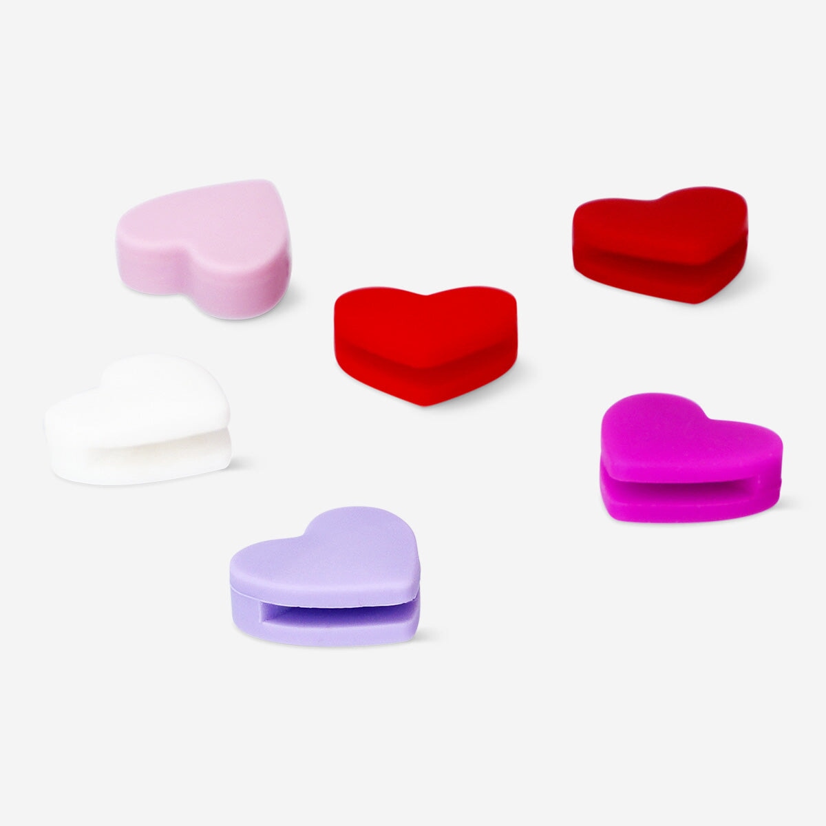 Silicone heart shaped drink markers - 6 pcs Party Flying Tiger Copenhagen 