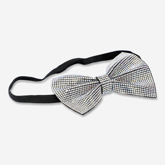 Silver bow tie