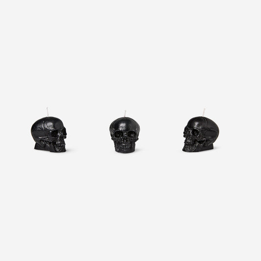 Skull shaped tealight candles - 3 pcs