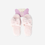 Slippers with flufffy bow - Size 38/39 textile Flying Tiger Copenhagen 