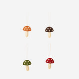 Small felt mushrooms for hanging - 4 pcs Party Flying Tiger Copenhagen 