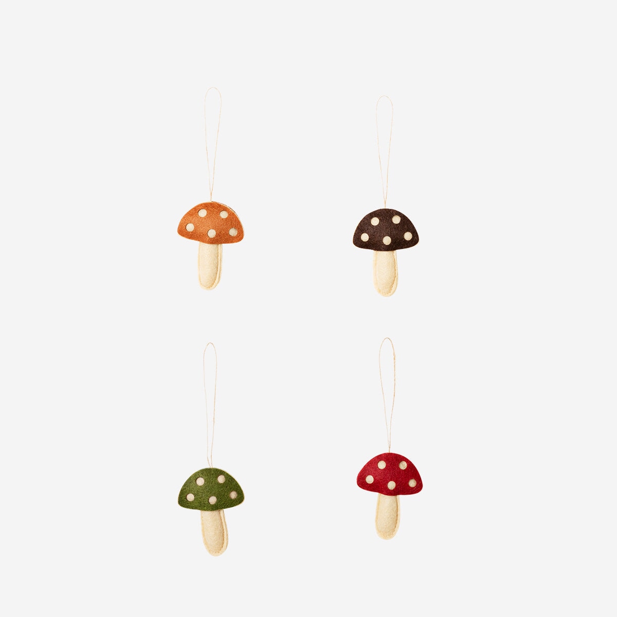 Small felt mushrooms for hanging - 4 pcs Party Flying Tiger Copenhagen 
