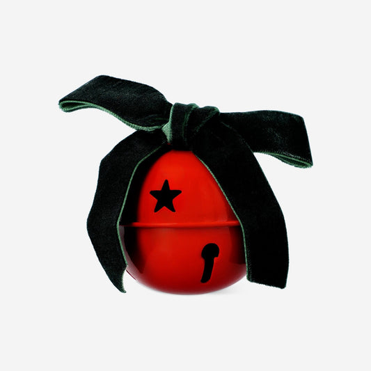 Small red bell with bow - 6 cm