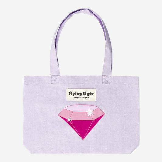 Small tote bag with diamond