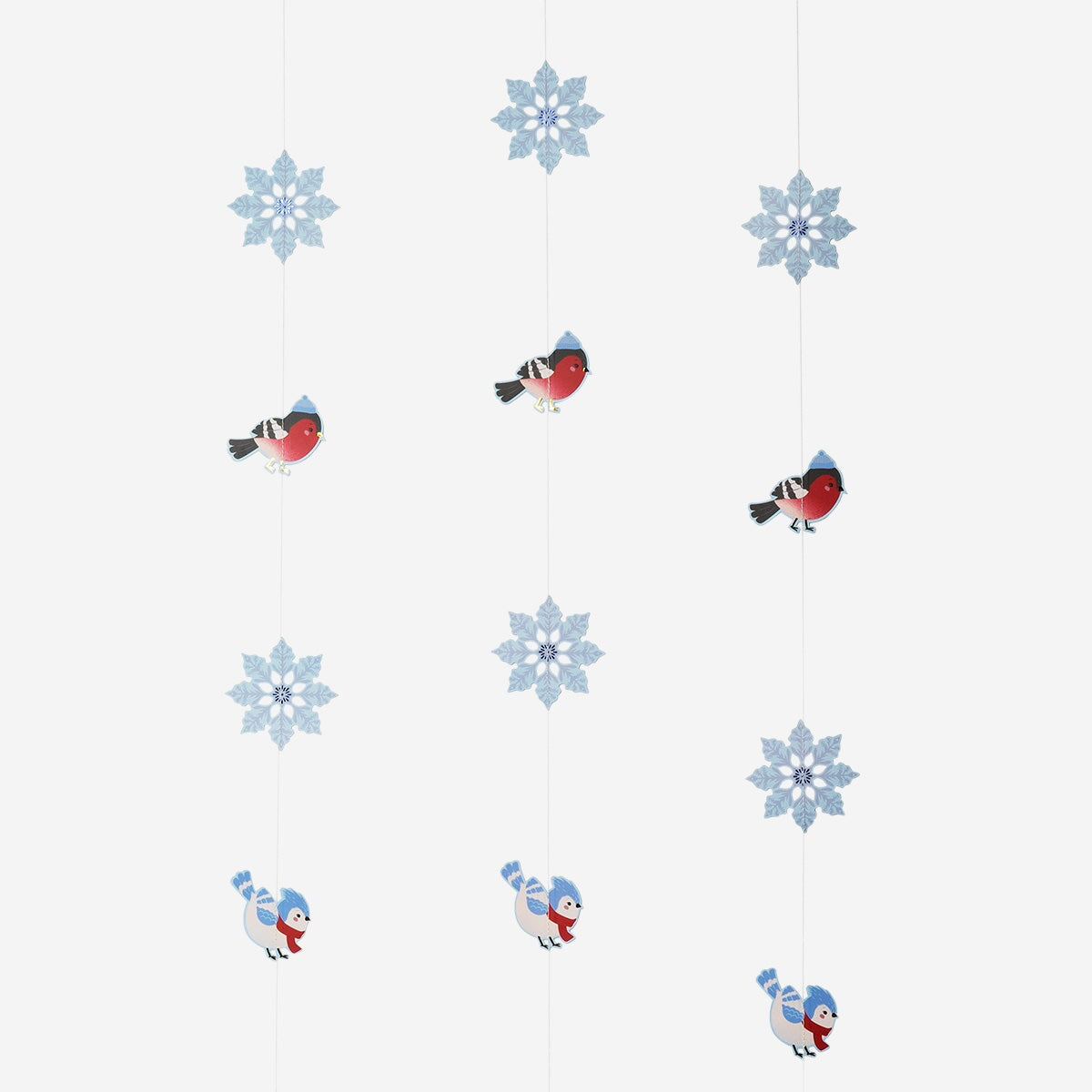 Snowflake and Bird Hanging Decorations - 3 pcs Party Flying Tiger Copenhagen 