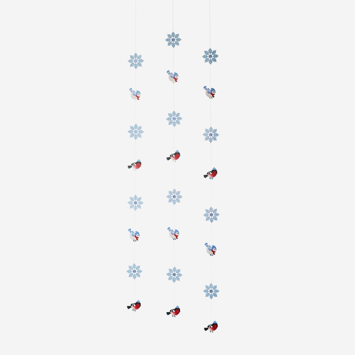 Snowflake and Bird Hanging Decorations - 3 pcs Party Flying Tiger Copenhagen 