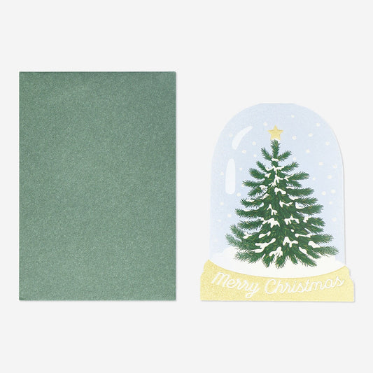 Snowglobe card with envelope