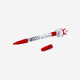 Snowglobe Santa ballpoint pen - Black ink Office Flying Tiger Copenhagen 