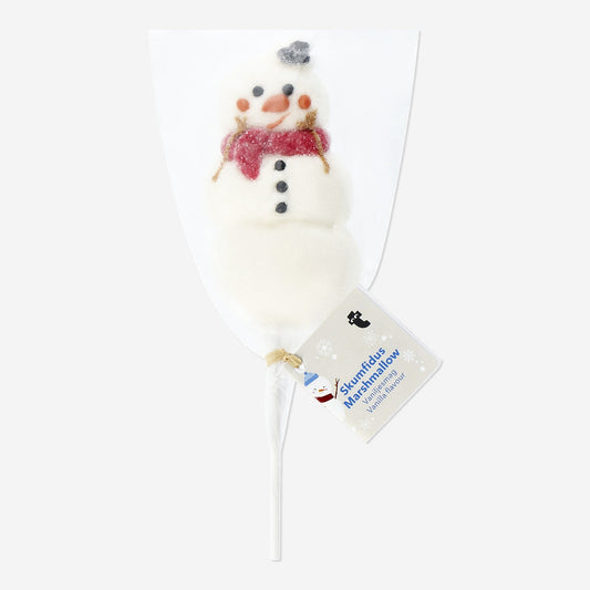 Snowman marshmallow on a stick - Vanilla flavour