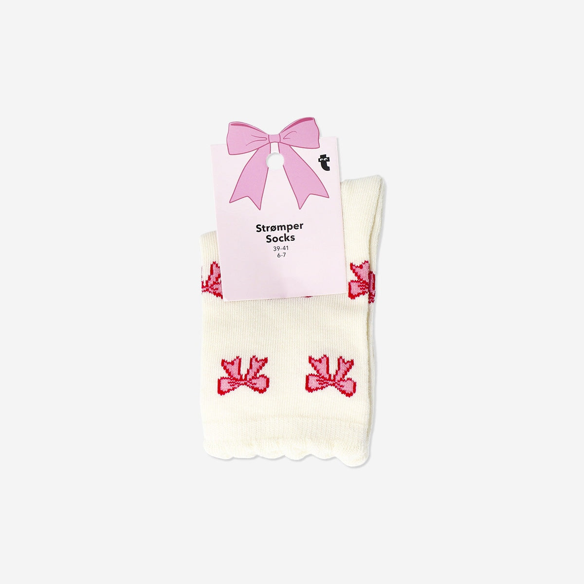 Socks with bows - Size 39/41 textile Flying Tiger Copenhagen 