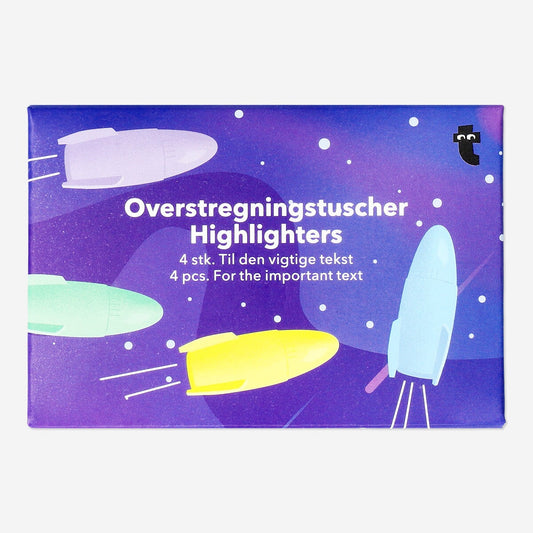 Spaceship highlighters. 4 pcs