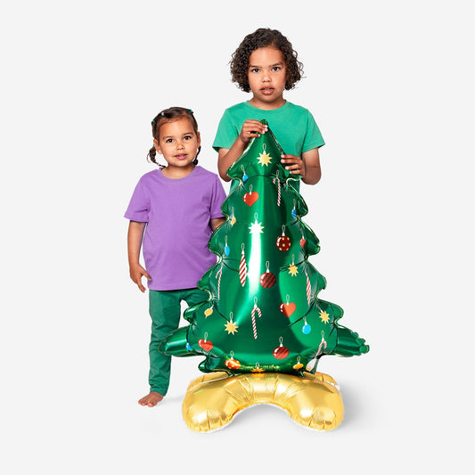 Standing Christmas tree foil balloon - 90 cm