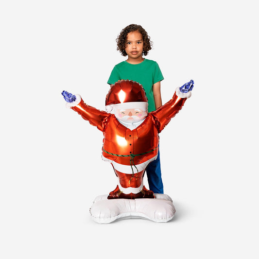 Standing santa foil balloon - 115 cm