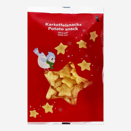 Stervormige zoute chips