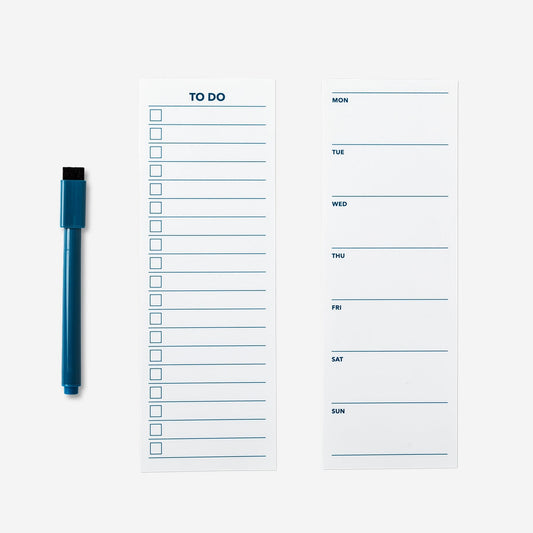 Sticky planner pad. With marker