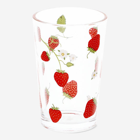 Dricksglas med jordgubbar. 220 ml