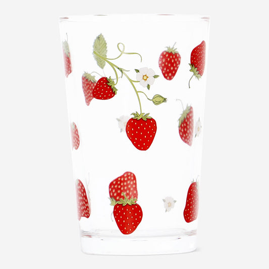 Strawberry drinking glass