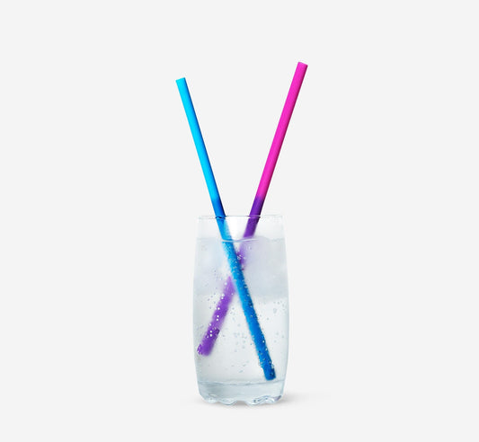 Straws with colour-changing effect. 12 pcs