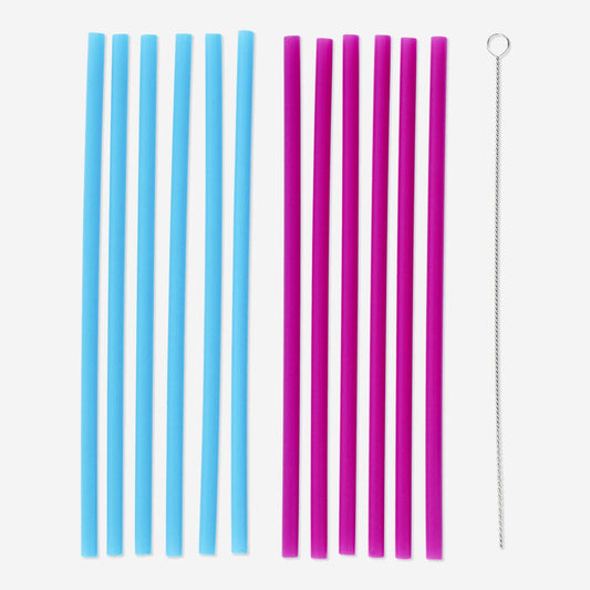 Straws with colour-changing effect. 12 pcs