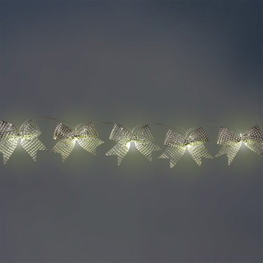 String lights - Silver bows