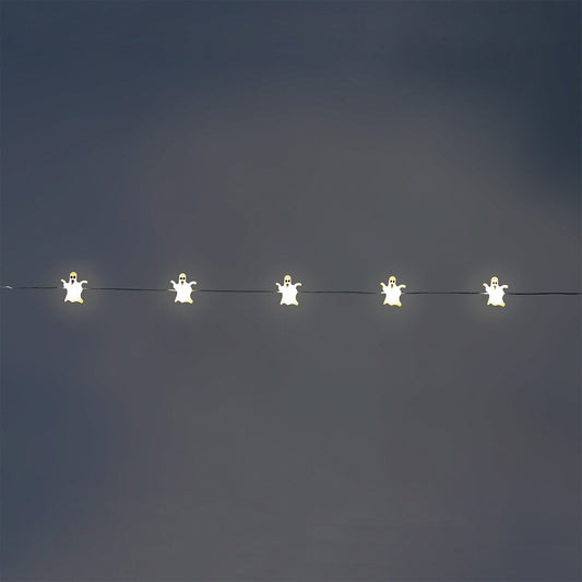 String lights with ghosts - 220 cm