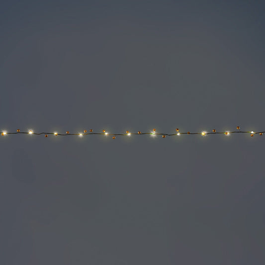 String lights with gold dots